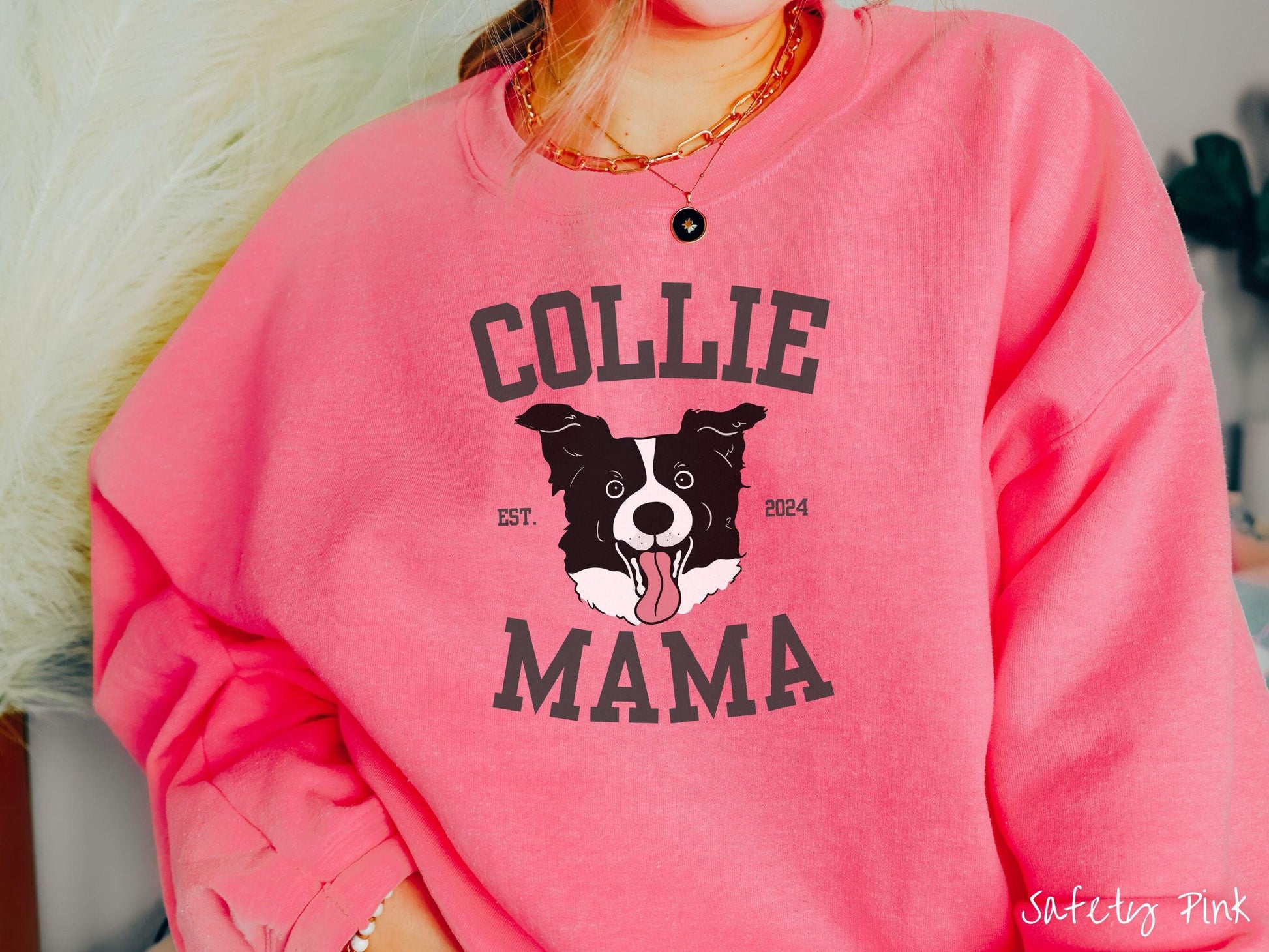 The Gildan Collie Mama Sweatshirt, Gift This Collie Lover Sweatshirt to the Dog Loving Friend in Your Life!