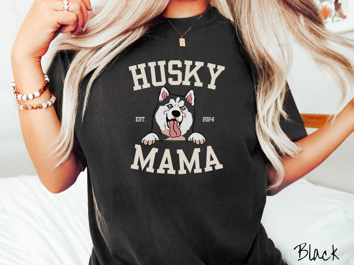 The Comfort Colors Husky Mama Tee-shirt, Gift This Husky Lover Tee-shirt to the Dog Loving Friend in Your Life!