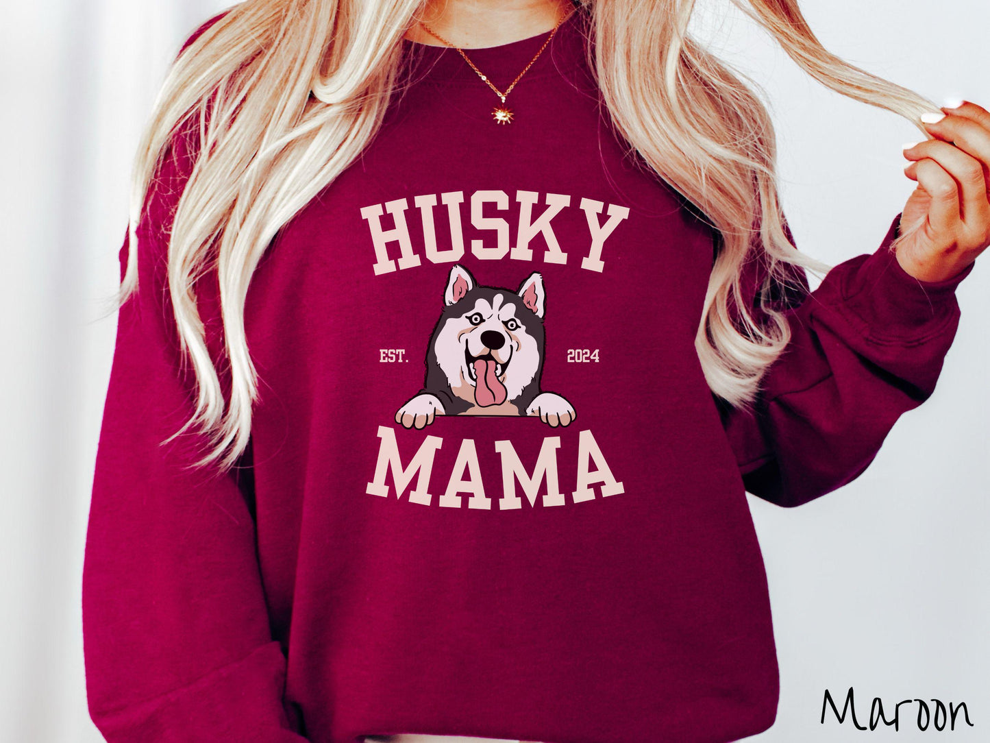 The Gildan Husky Mama Sweatshirt, Gift This Husky Lover Sweatshirt to the Dog Loving Friend in Your Life!