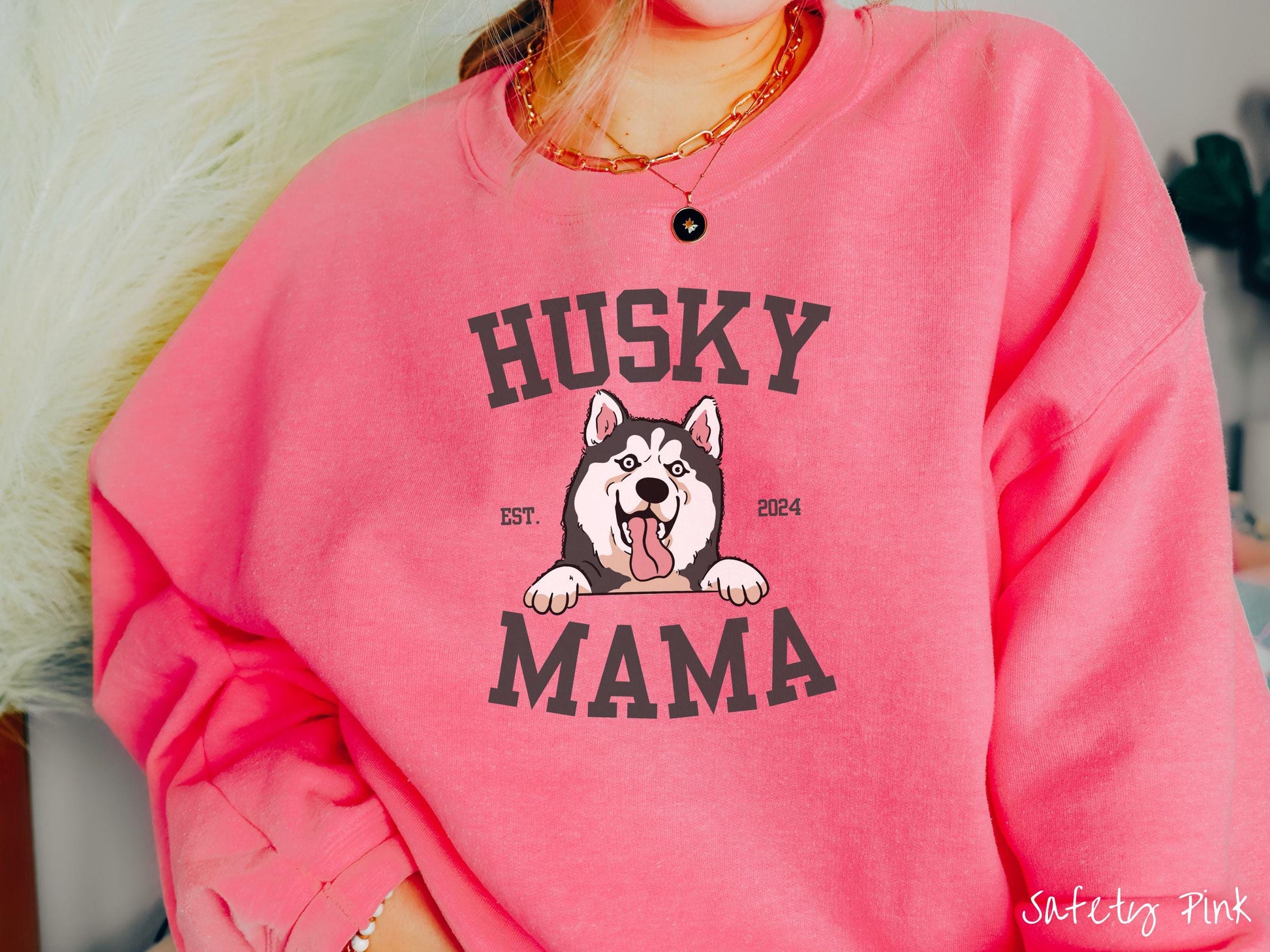 The Gildan Husky Mama Sweatshirt, Gift This Husky Lover Sweatshirt to the Dog Loving Friend in Your Life!