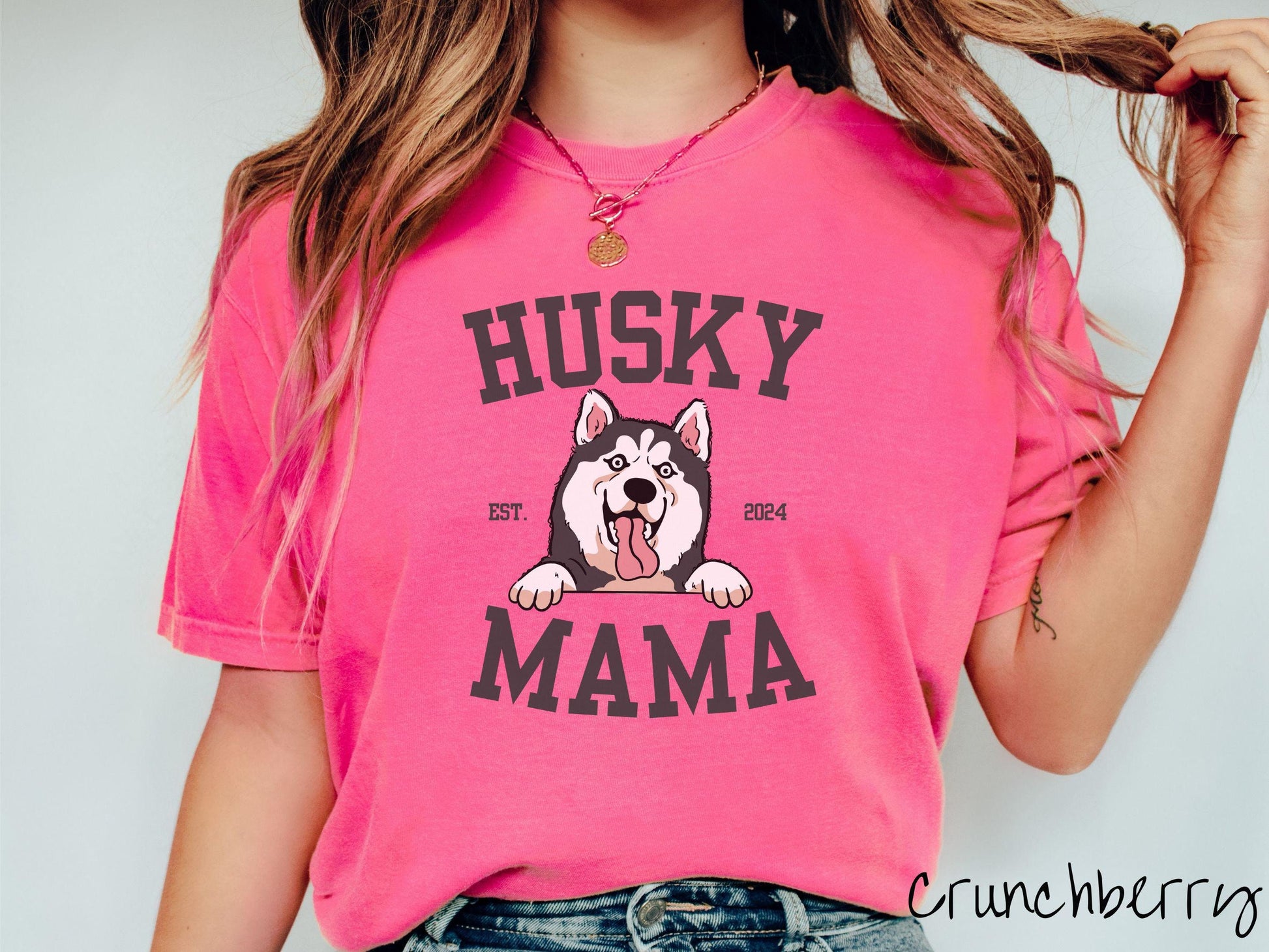 The Comfort Colors Husky Mama Tee-shirt, Gift This Husky Lover Tee-shirt to the Dog Loving Friend in Your Life!