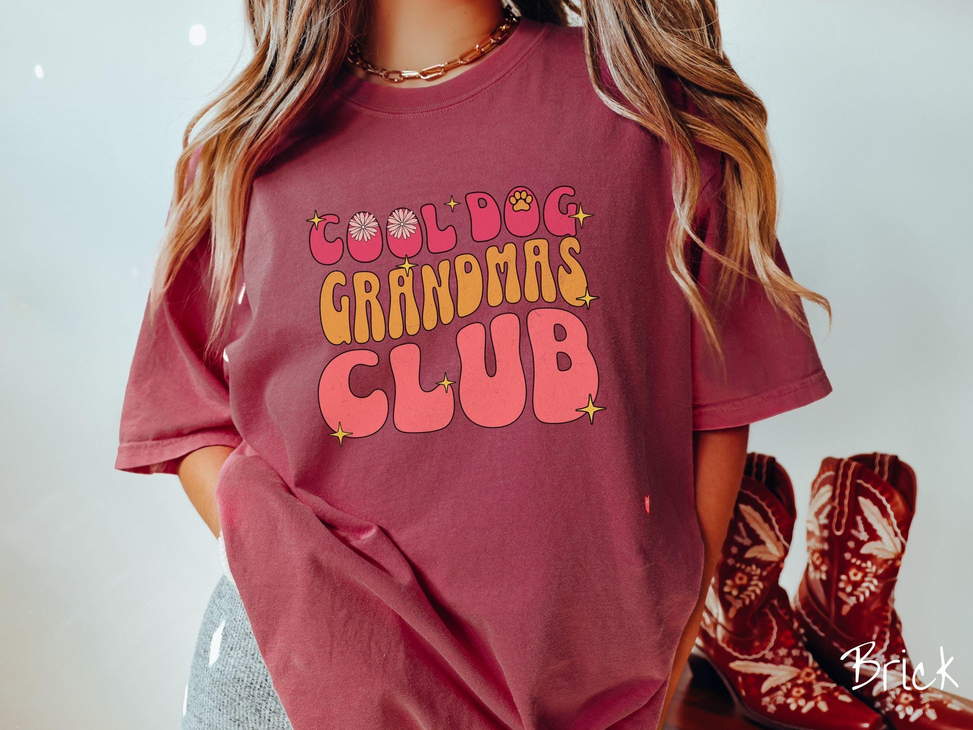 The Cool Dog Grandmas Club Comfort Colors Tee-shirt, Gift This Cool Grandma Tee-shirt to the Dog Loving Grandma in Your Life!