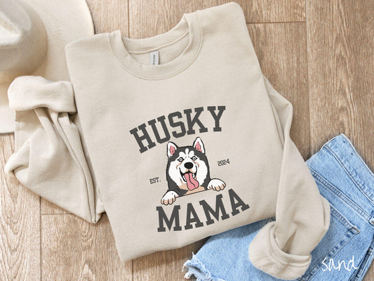 The Gildan Husky Mama Sweatshirt, Gift This Husky Lover Sweatshirt to the Dog Loving Friend in Your Life!