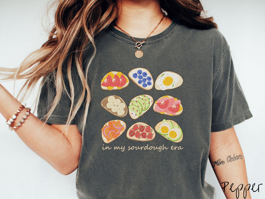 In My Sourdough Era Toast Comfort Colors Shirt, Breakfast Toast, Food Shirt, Bread Maker Gift T-Shirt, Funny Baking Tee, Punny Shirt