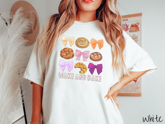 Bow Sourdough Grid Wake and Bake Comfort Colors Shirt, Pun Sourdough Tee, Bread Maker Gift T-Shirt, Funny Baking Tee, Homesteading