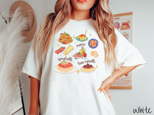 More Spaghetti Less Upsetti Grid Style Comfort Colors Shirt, Pun Foodie Tee, Pasta Lover Gift T-Shirt, Funny Italian Shirt, Carbs