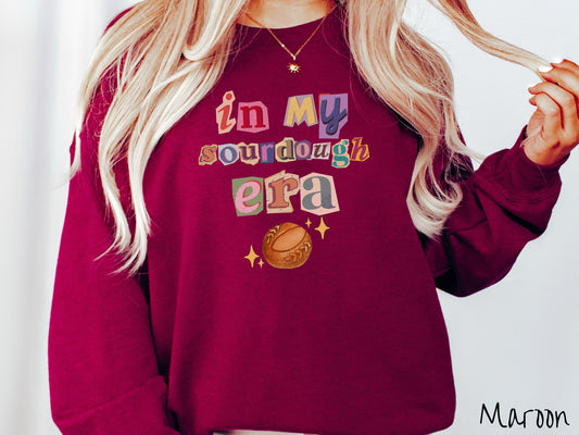 The In My Sourdough Era Scrapbook Letters Sweatshirt, Baked Goods Sweater, Foodie Gift, Pun Shirt, Sourdough Starter, Magazine Cutout