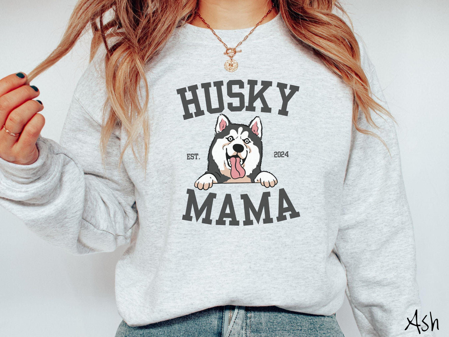 The Gildan Husky Mama Sweatshirt, Gift This Husky Lover Sweatshirt to the Dog Loving Friend in Your Life!