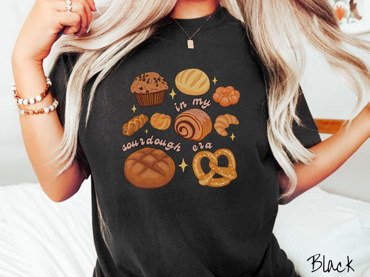 The Baked Good In My Sourdough Era Comfort Colors Shirt, Pun Sourdough Tee, Bread Maker Gift T-Shirt, Funny Baking Tee, Homesteading Tee