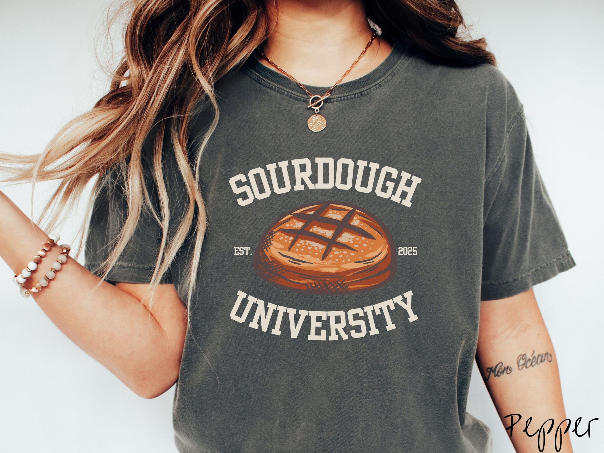 Varsity Sourdough University Comfort Colors Shirt, Pun Sourdough Tee, Bread Maker Gift T-Shirt, Funny Baking Tee, Homesteading