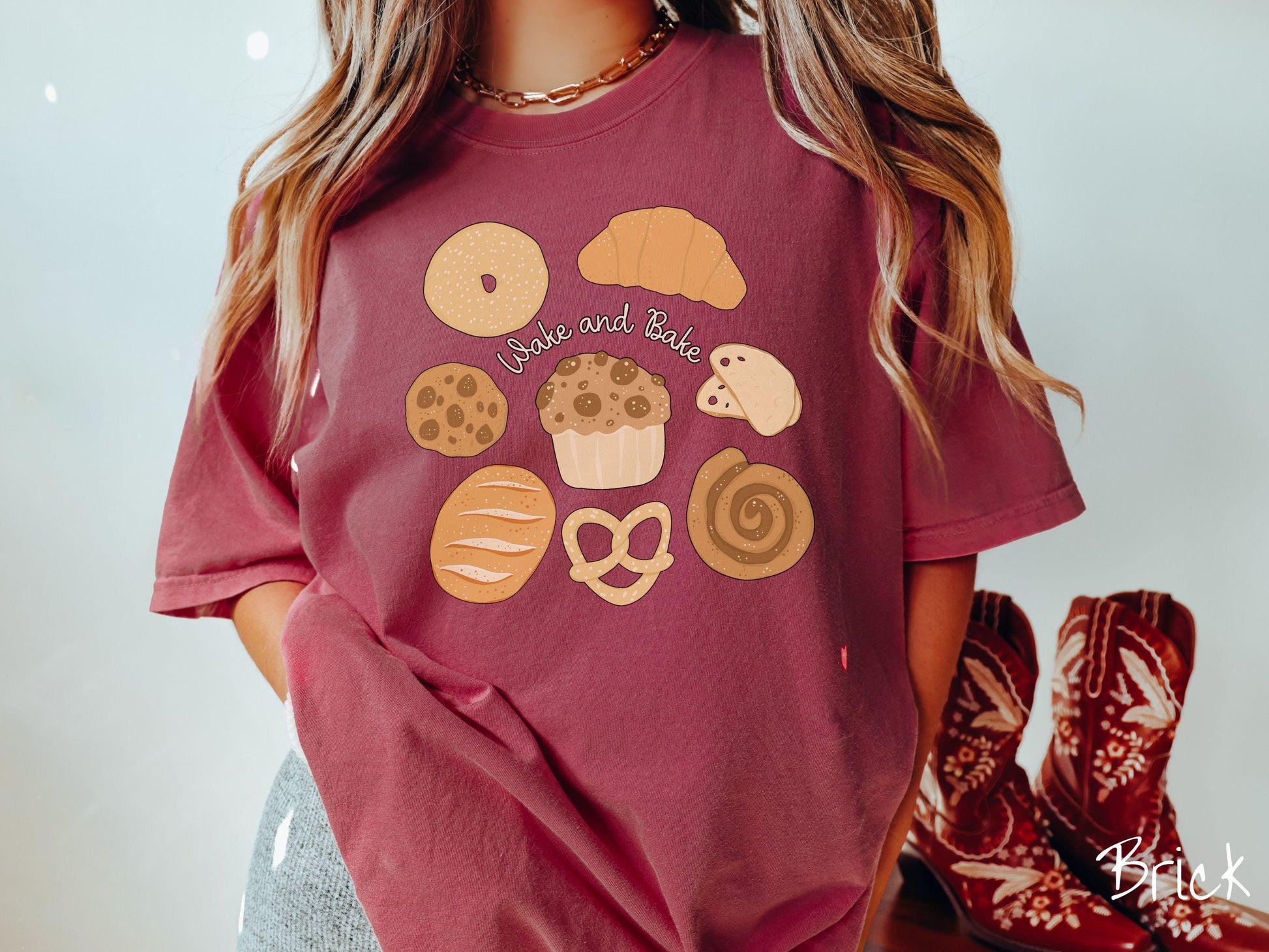 The Wake and Bake Sourdough Food Comfort Colors Shirt, Pun Sourdough Tee, Bread Maker Gift T-Shirt, Funny Baking Tee, Homesteading