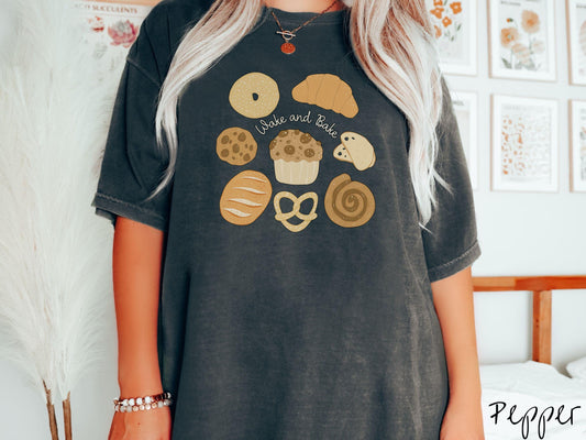 The Wake and Bake Sourdough Food Comfort Colors Shirt, Pun Sourdough Tee, Bread Maker Gift T-Shirt, Funny Baking Tee, Homesteading