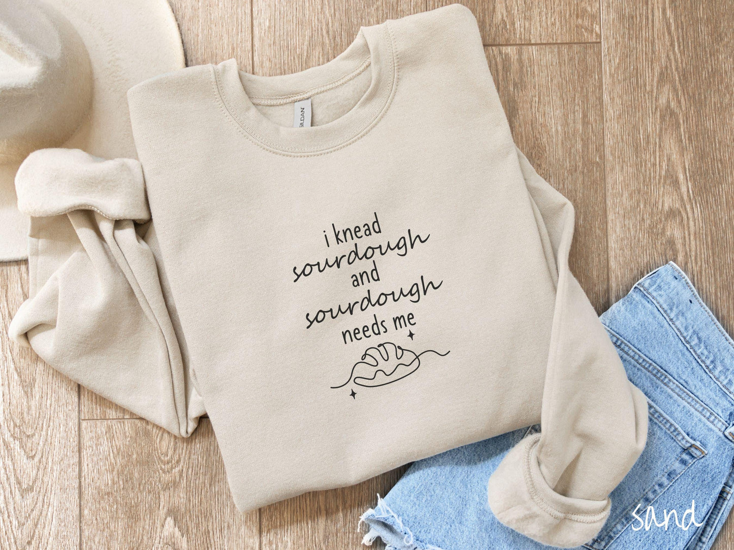 The I Knead Sourdough and Sourdough Needs Me Sweatshirt, Baked Goods Sweater, Foodie Gift, Pun Shirt, Sourdough Starter, Minimalistic