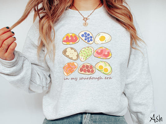 The Sourdough Toast Grid Sweatshirt, Baked Goods Sweater, Foodie Gift, Pun Shirt, Sourdough Starter, Breakfast Food Sweater