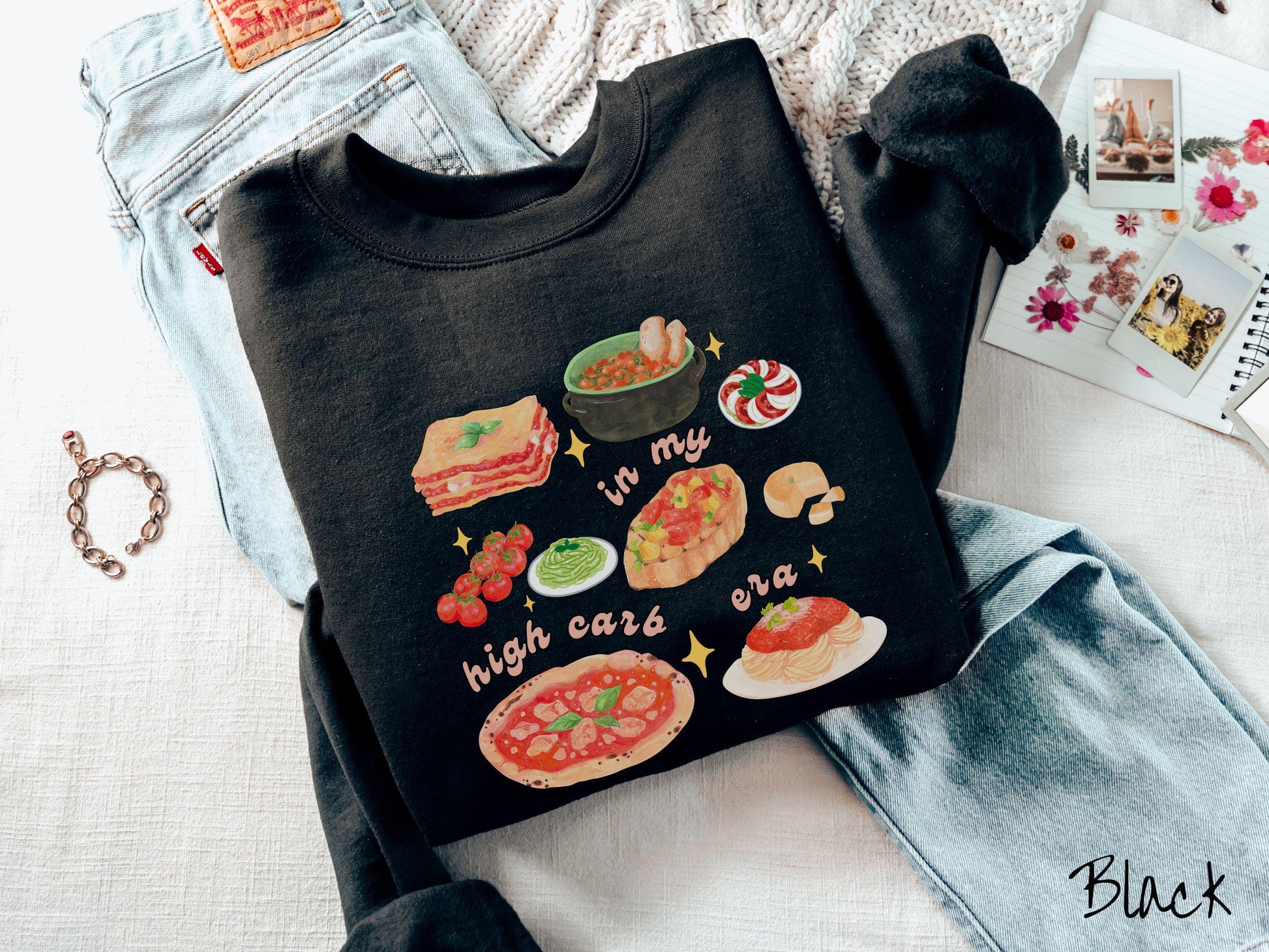 The In My High Carb Era Sweatshirt, Carbohydrates Sweater, Italian Food Shirt, Funny Pasta Pun Sweatshirt, Foodie Gift, Food Lover