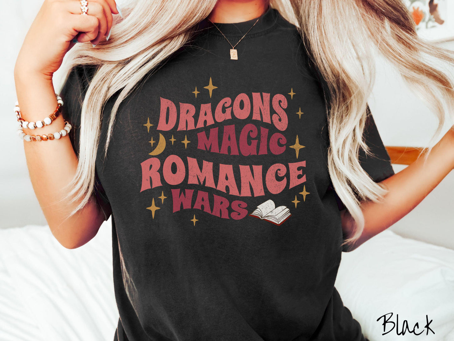 The Dragons Magic Romance Wars Book Comfort Colors Shirt, Fantasy Book Tee, Romantasy Gift T-Shirt, Bookish Dragon Tee, Fantasy World