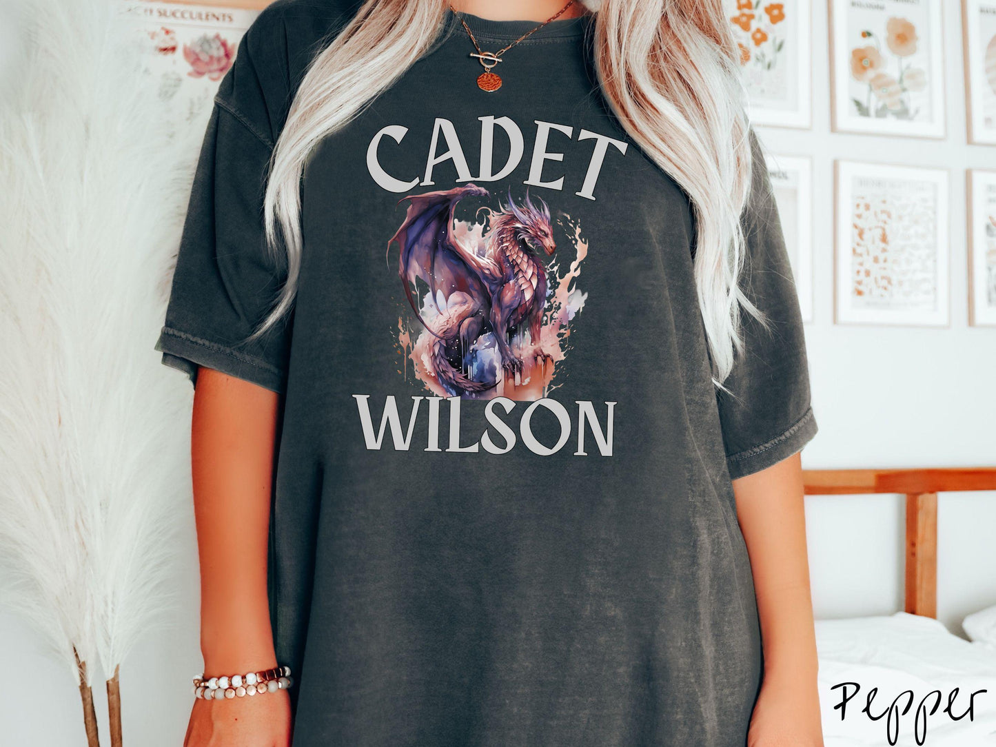 The Custom Dragon Cadets Comfort Colors Shirt, Personalized Fantasy Book Tee, Romantasy Gift T-Shirt, Bookish Dragon Tee, Bachelorette