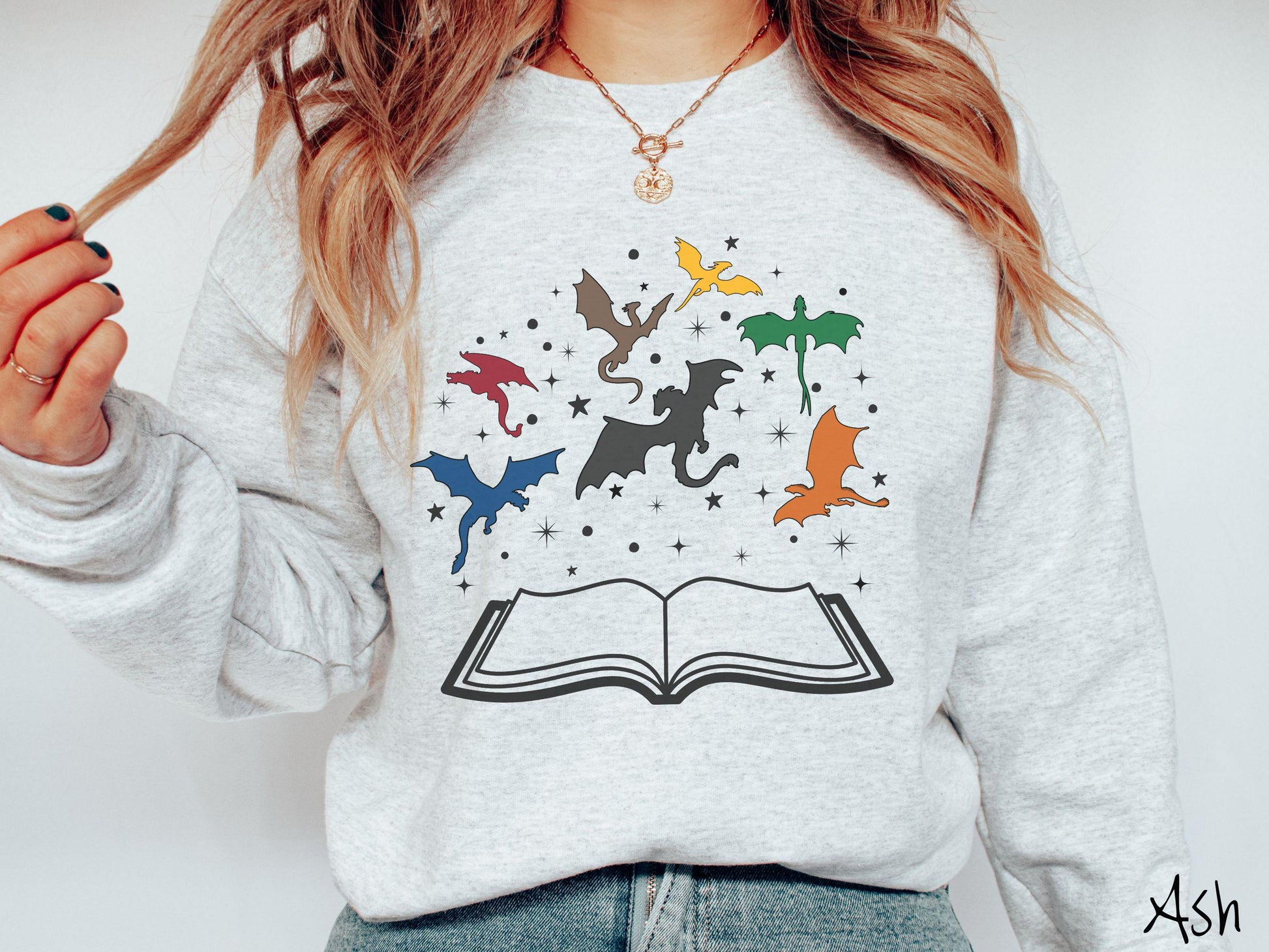 The Dragon Riders Magic Book Sweatshirt, Fantasy Book Tee, Romantasy Gift T-Shirt, Bookish Dragon Tee, Fantasy World Tee