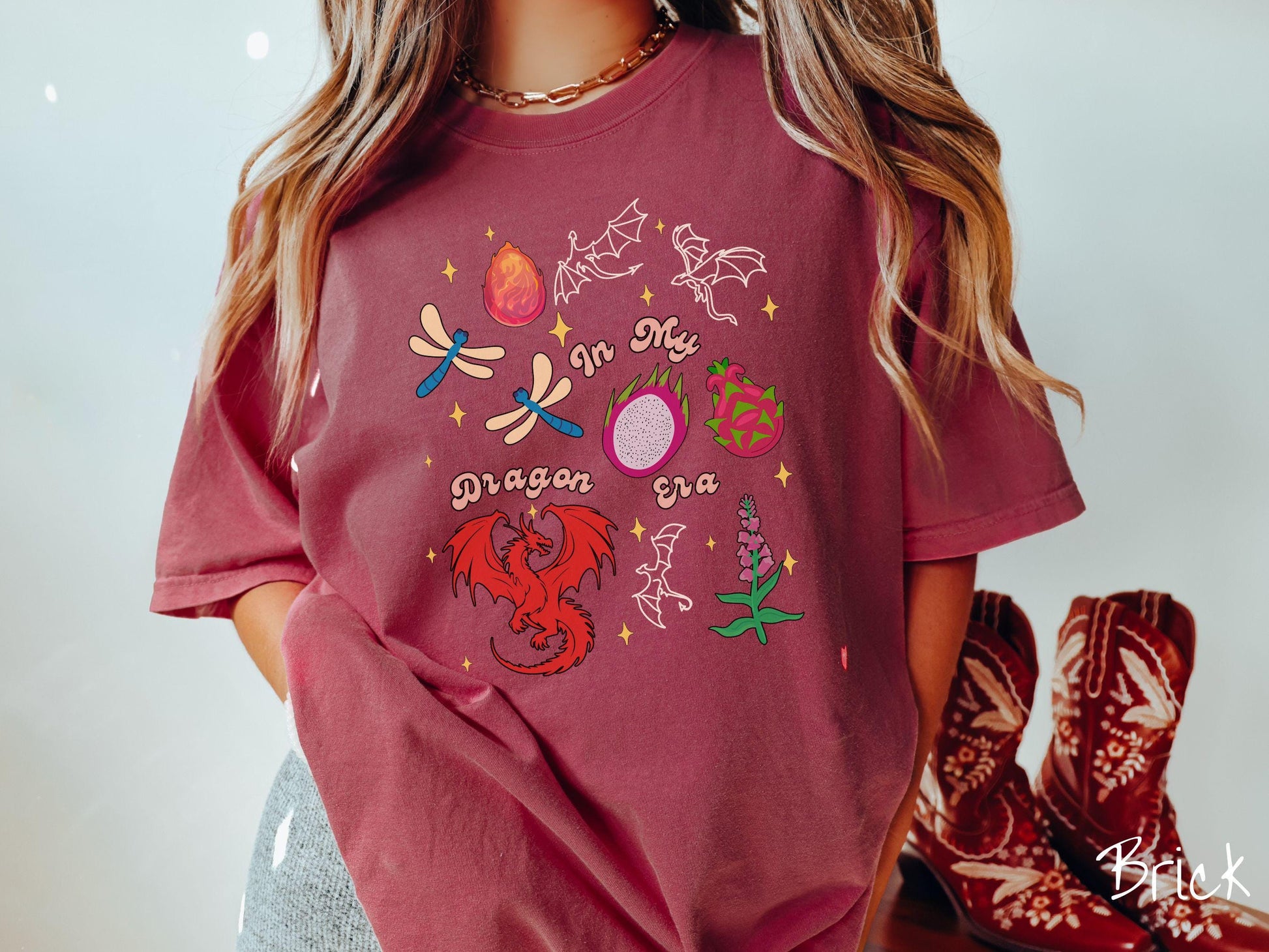 The In My Dragon Era Comfort Colors Shirt, Fantasy Book Tee, Romantasy Gift T-Shirt, Bookish Dragon Tee, Fantasy World Dragonfruit