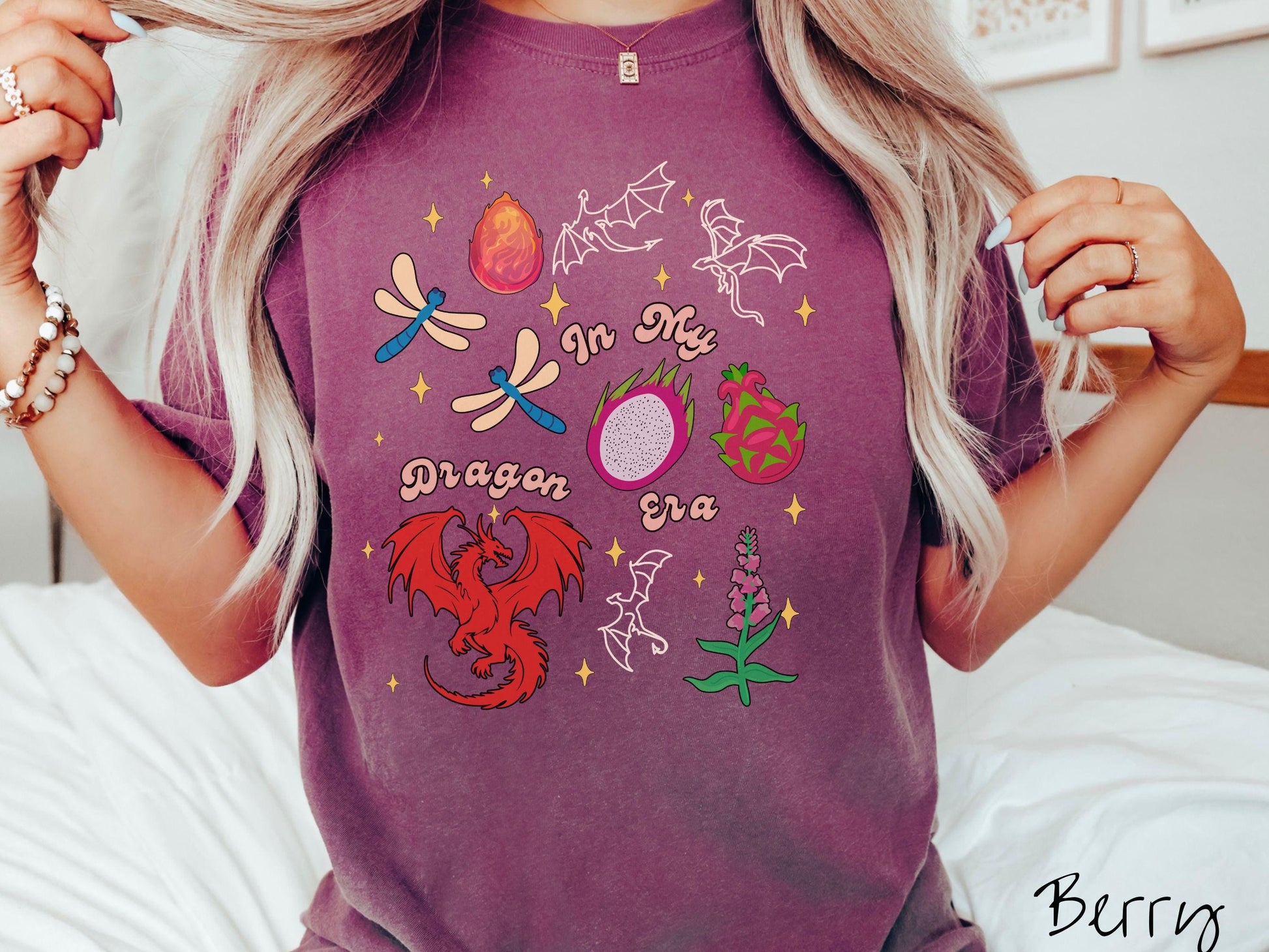 The In My Dragon Era Comfort Colors Shirt, Fantasy Book Tee, Romantasy Gift T-Shirt, Bookish Dragon Tee, Fantasy World Dragonfruit