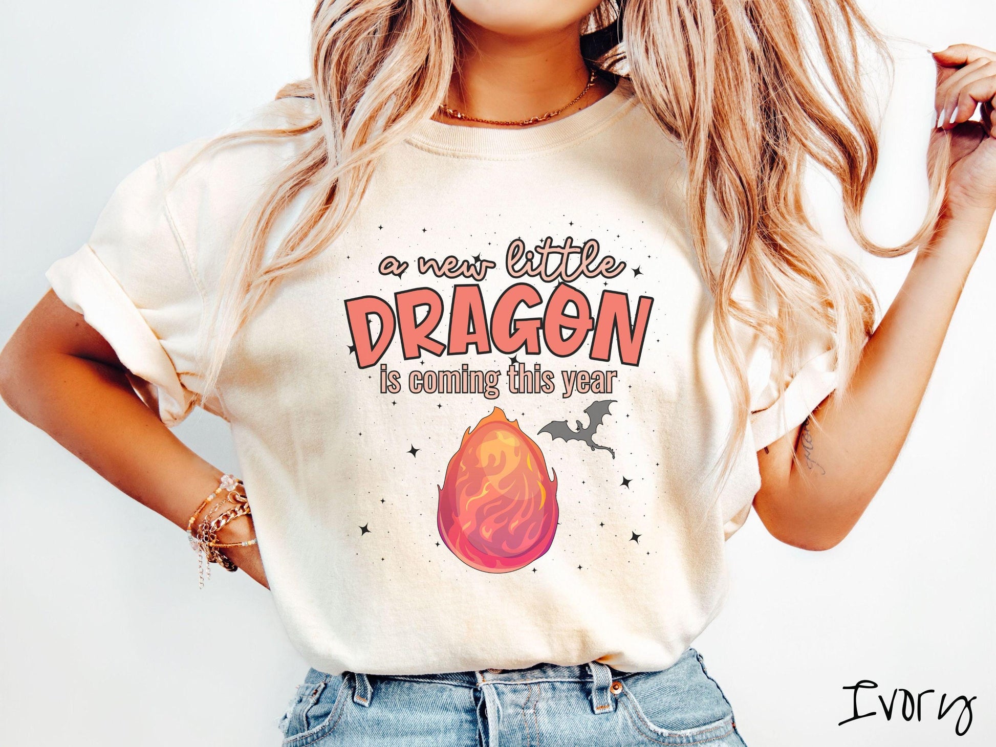 The Dragon Pregnancy Announcement Comfort Colors Shirt, Fantasy Book Tee, Expecting Shirt, Bookish Dragon Tee, Fantasy World Tee