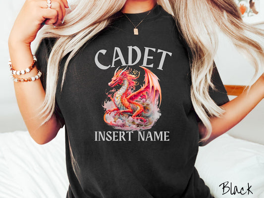 The Custom Dragon Cadets Comfort Colors Shirt, Personalized Fantasy Book Tee, Romantasy Gift T-Shirt, Bookish Dragon Tee, Bachelorette