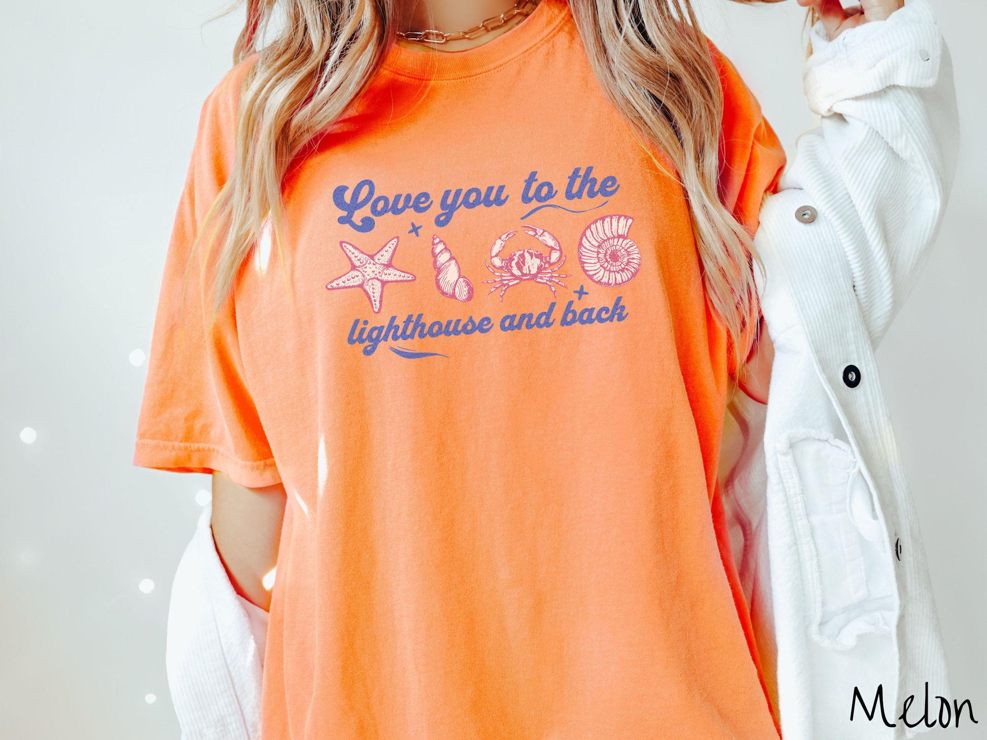 The Nautical Love You To The Lighthouse and Back Comfort Colors Shirt, Lobster Tee, Nautical Tee-Shirt, Summer Gift
