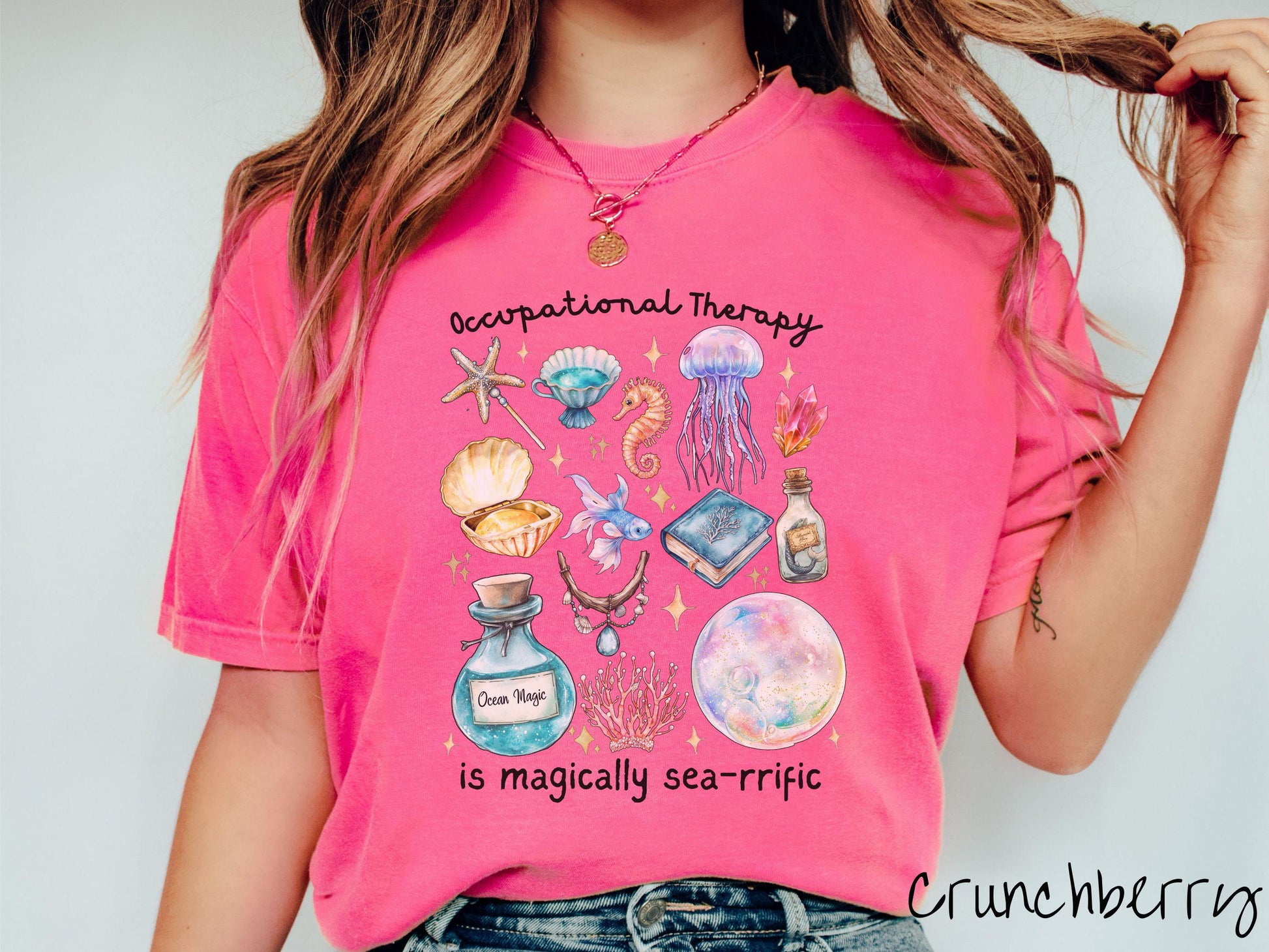 The Magical Occupational Therapy Comfort Colors Shirt, Nautical Tee-shirt, Mermaid Sirencore Shirt, OT Gift, Under The Sea