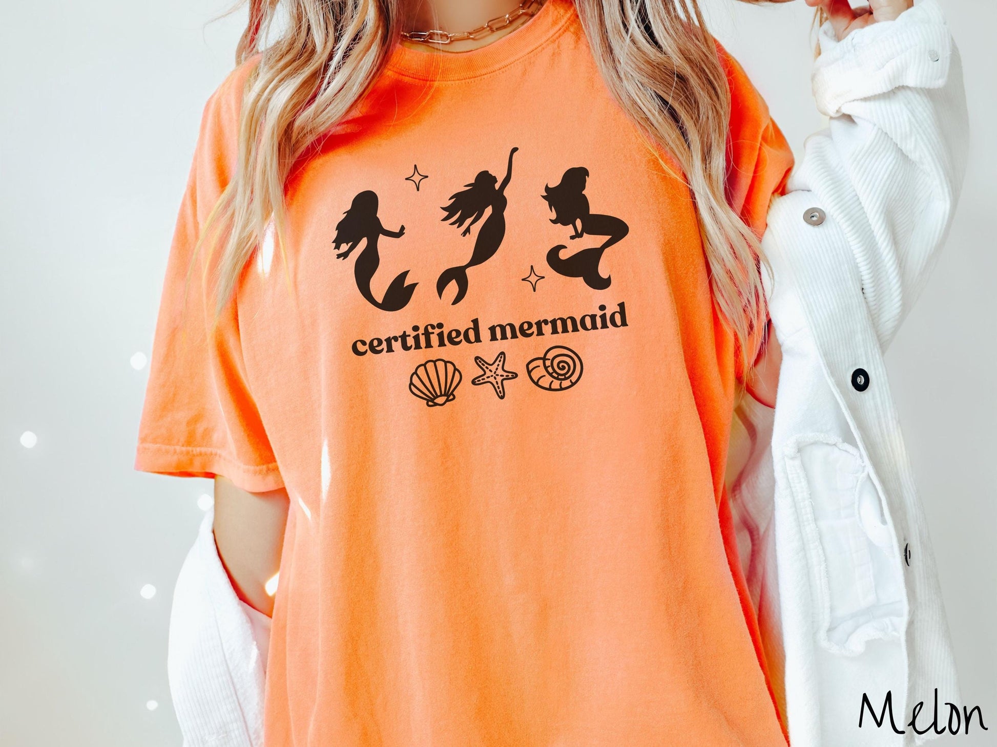 The Certified Mermaid Comfort Colors Shirt, Mermaid Tee-shirt, Nautical Tee-Shirt, Summer Gift, Sirencore Tee