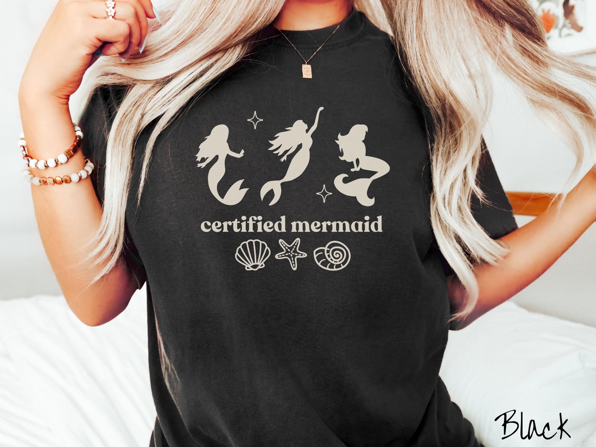 The Certified Mermaid Comfort Colors Shirt, Mermaid Tee-shirt, Nautical Tee-Shirt, Summer Gift, Sirencore Tee