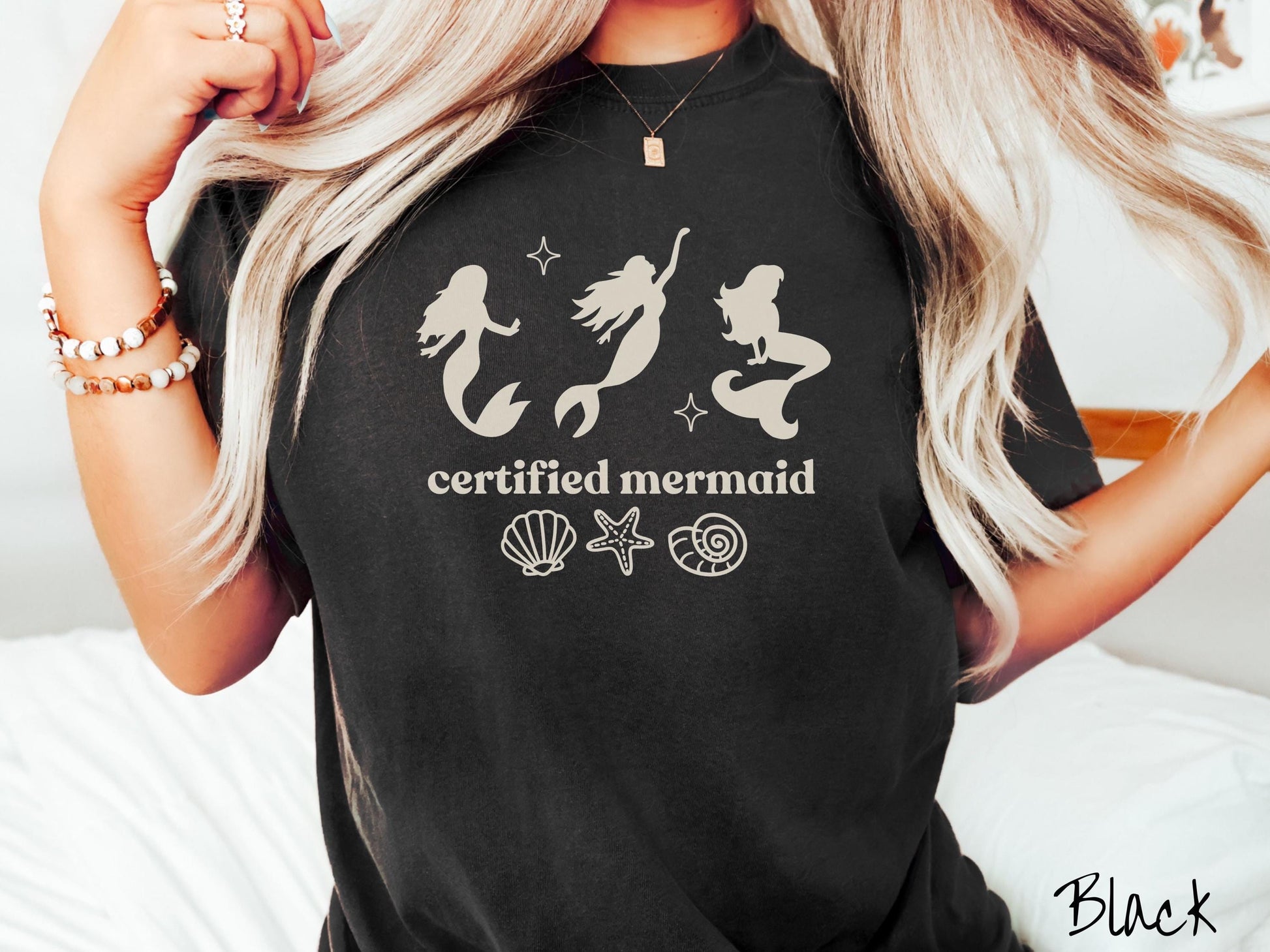 The Certified Mermaid Comfort Colors Shirt, Mermaid Tee-shirt, Nautical Tee-Shirt, Summer Gift, Sirencore Tee