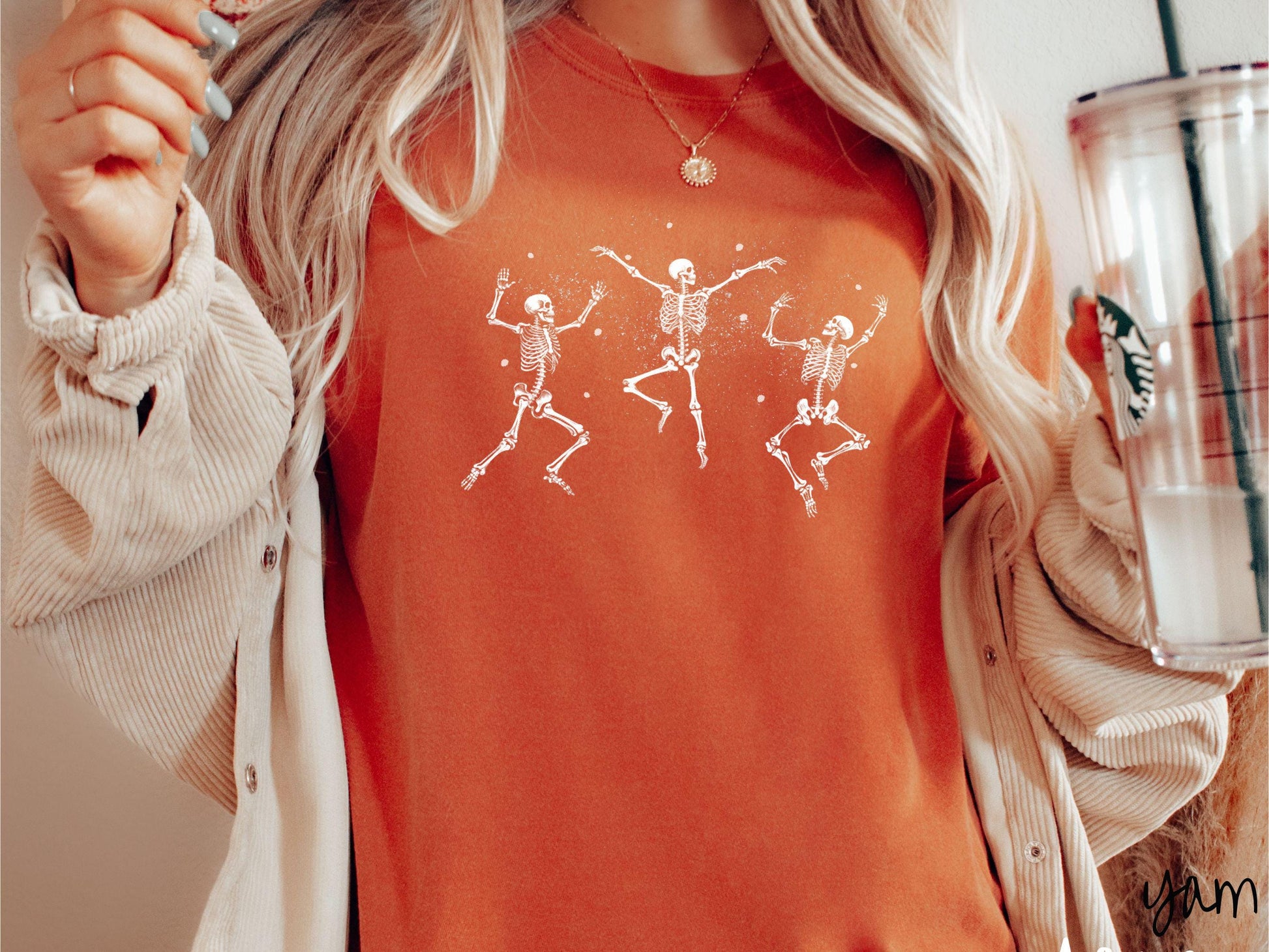 The Vintage Dancing Skeletons Halloween Comfort Colors Shirt, Skeleton Lover Tee, Gothic Skeletons Shirt, Cute Spooky Tee, Halloween Gift