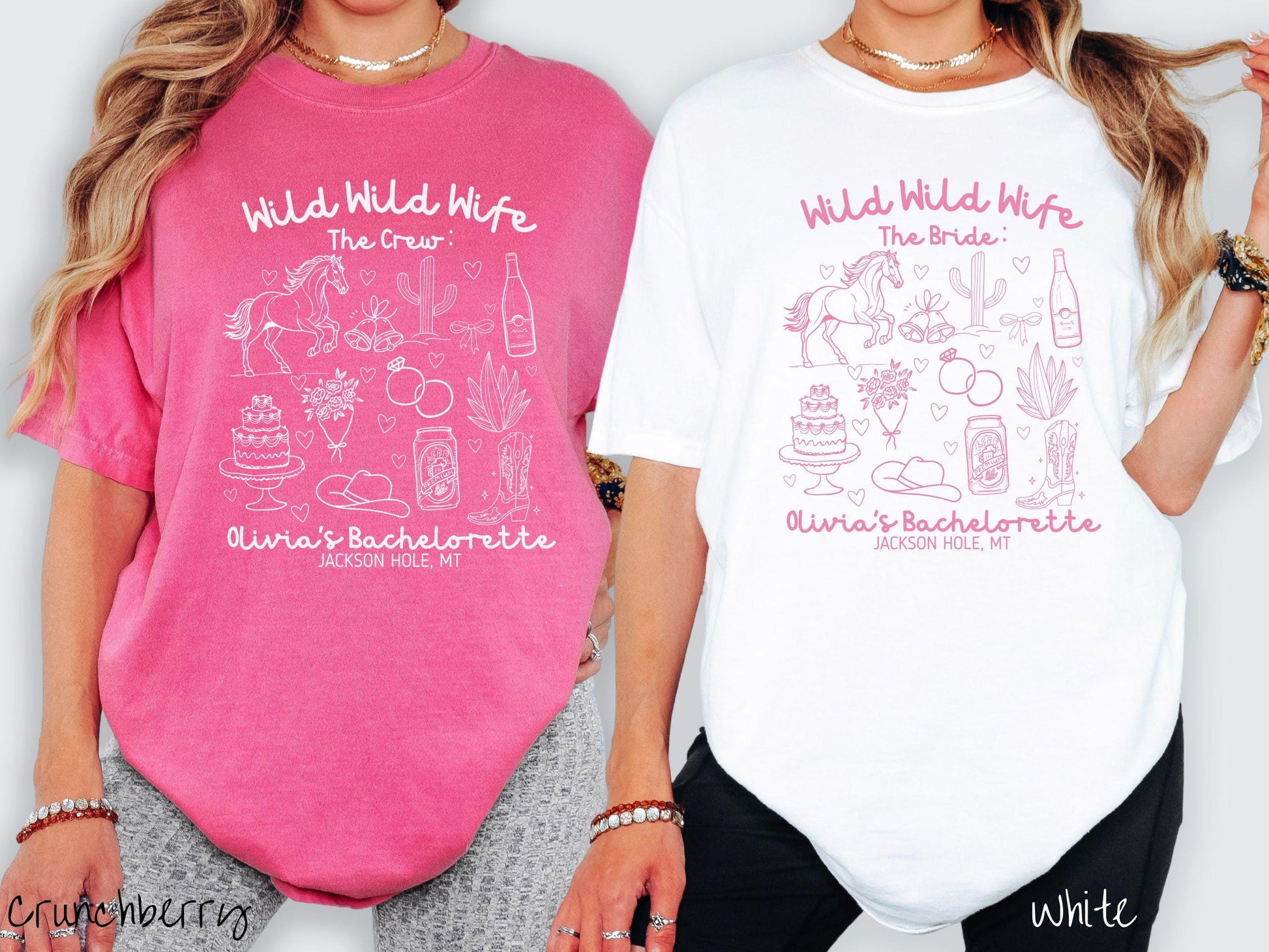 The Custom Wild Rodeo Bachelorette Party Comfort Colors Shirt, Wild Wild Wife, Personalize Bach Party Shirt, Bridal Tee