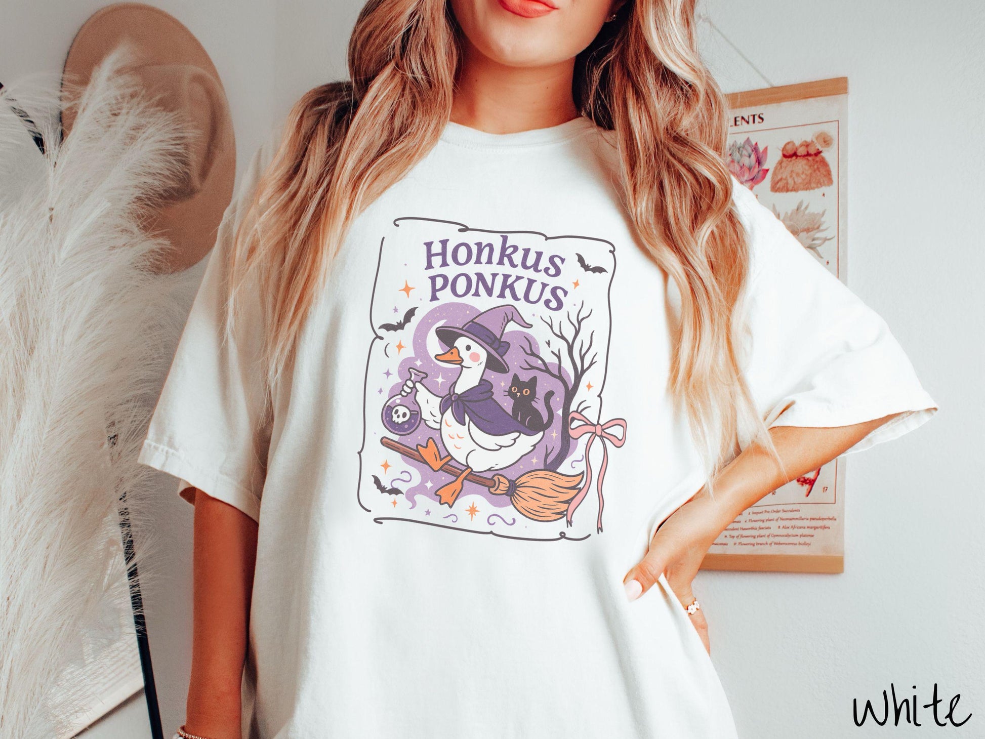The Honkus Ponkus Good Halloween Comfort Colors Shirt, Goose Pun Shirt, Cute Spooky Tee, Halloween Gift, Witch Shirt Geese