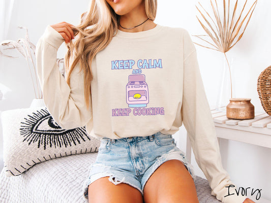 The Retro Bun In The Oven Comfort Colors Long Sleeve Shirt, Gift This Colorful Pregnancy Shirt to your Friends!