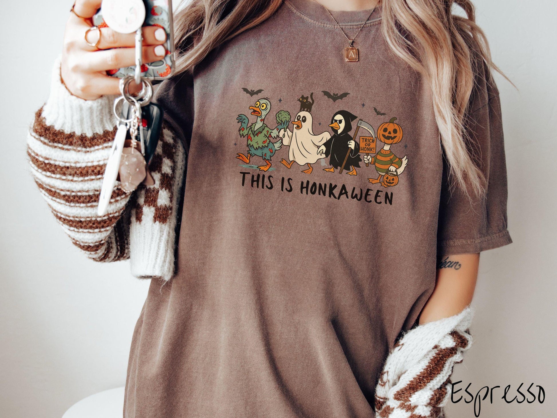 The This is Honkaween Goose Comfort Colors Shirt, Vintage Halloween Shirt, Cute Spooky Tee, Halloween Gift, Retro Halloween