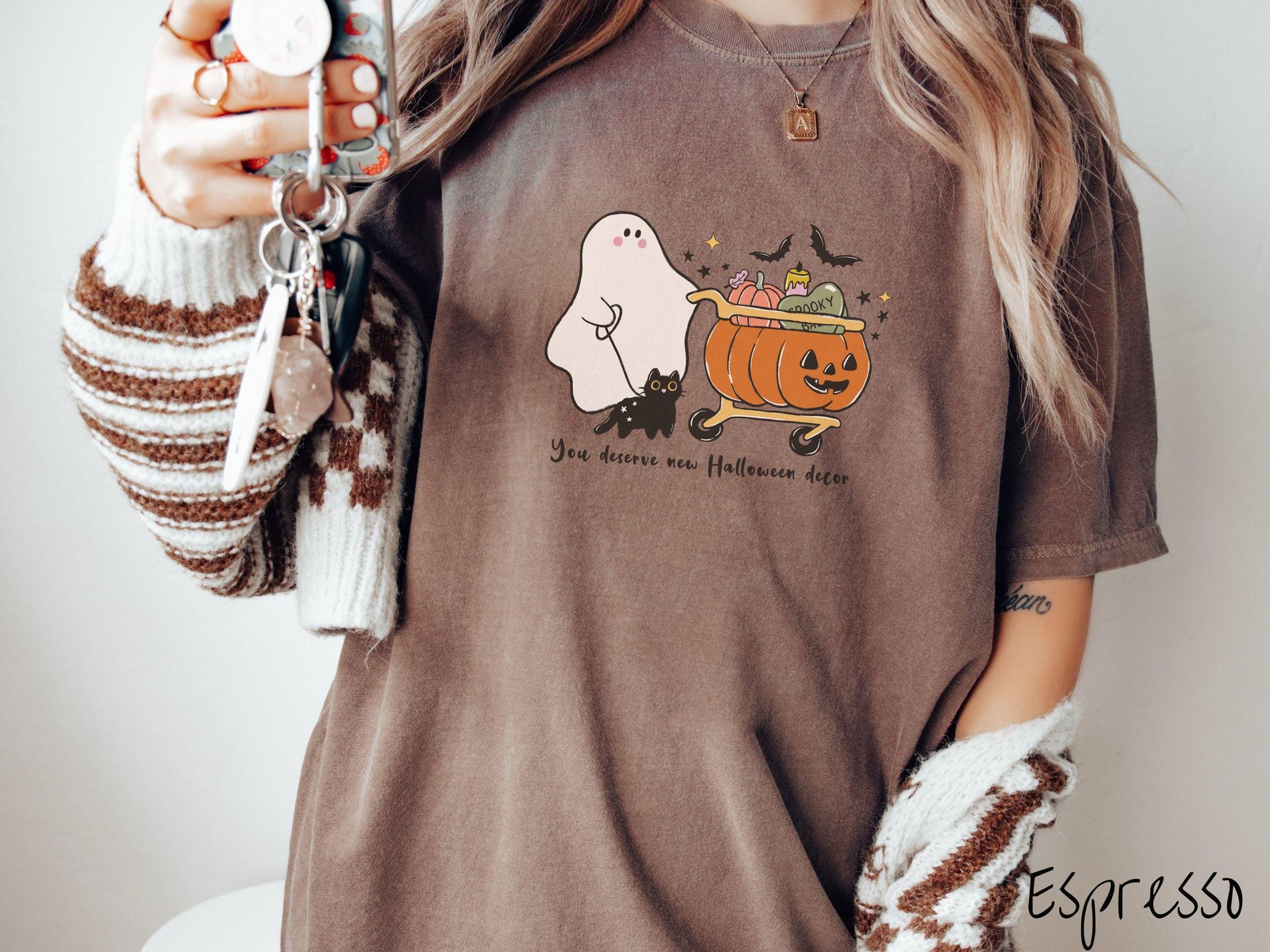 The You Deserve New Halloween Decor Comfort Colors Shirt, Vintage Halloween Shirt, Cute Spooky Tee, Halloween Gift, Retro Halloween