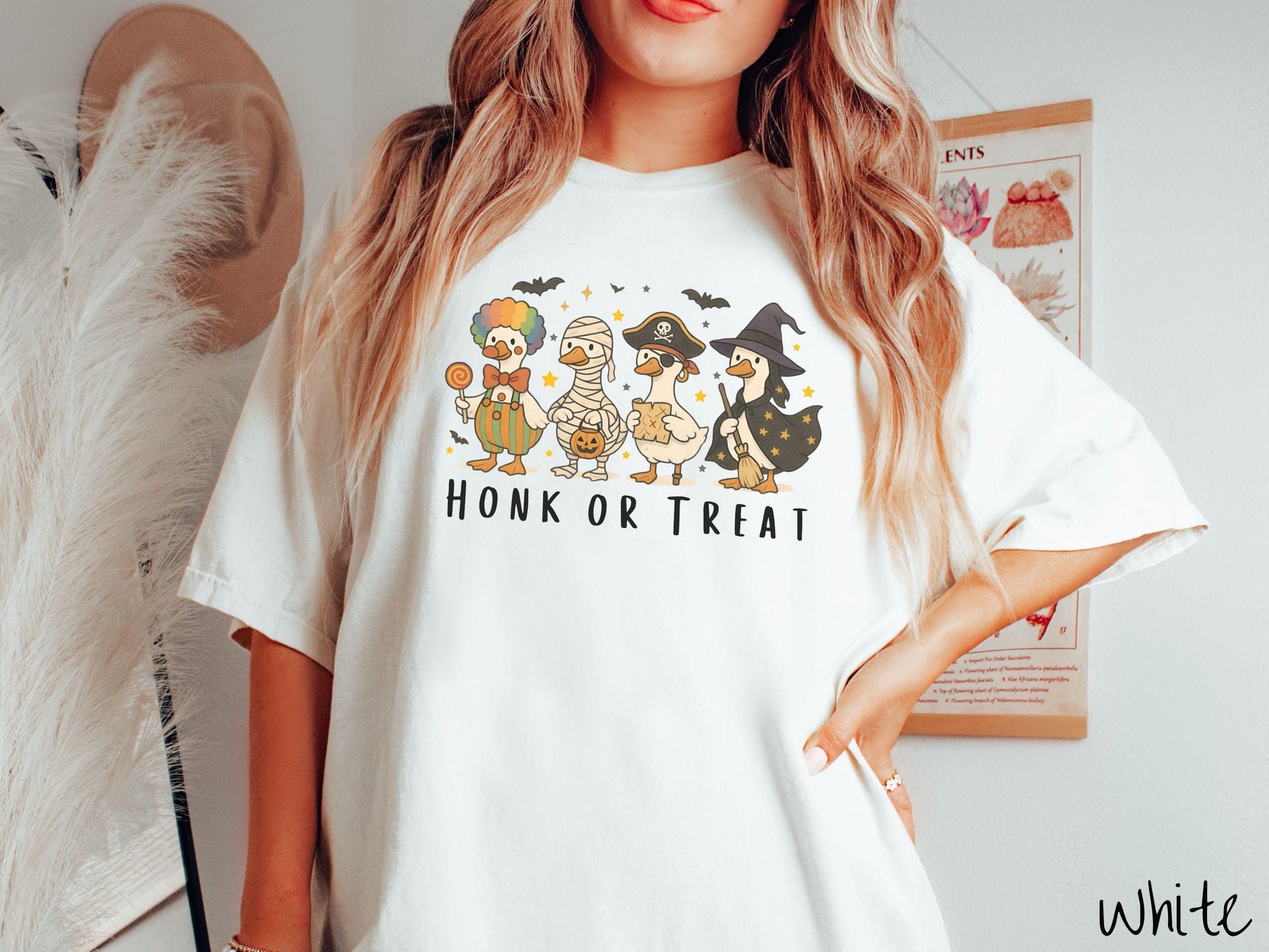 The Honk or Treat Goose Halloween Comfort Colors Shirt, Vintage Halloween Shirt, Cute Spooky Tee, Halloween Gift, Retro Halloween