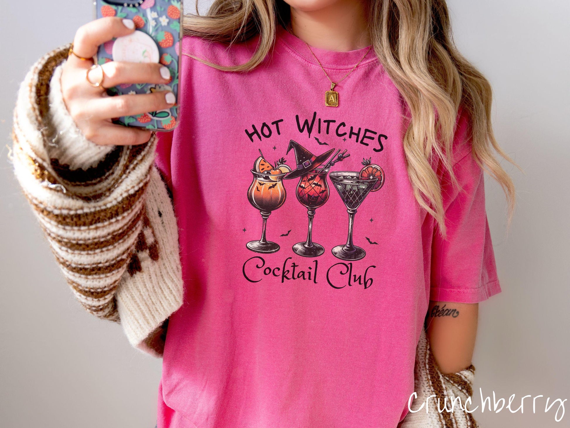 The Bartender Hot Witches Cocktail Club Comfort Colors Shirt, Vintage Halloween Shirt, Cute Spooky Tee, Halloween Gift, Retro Halloween