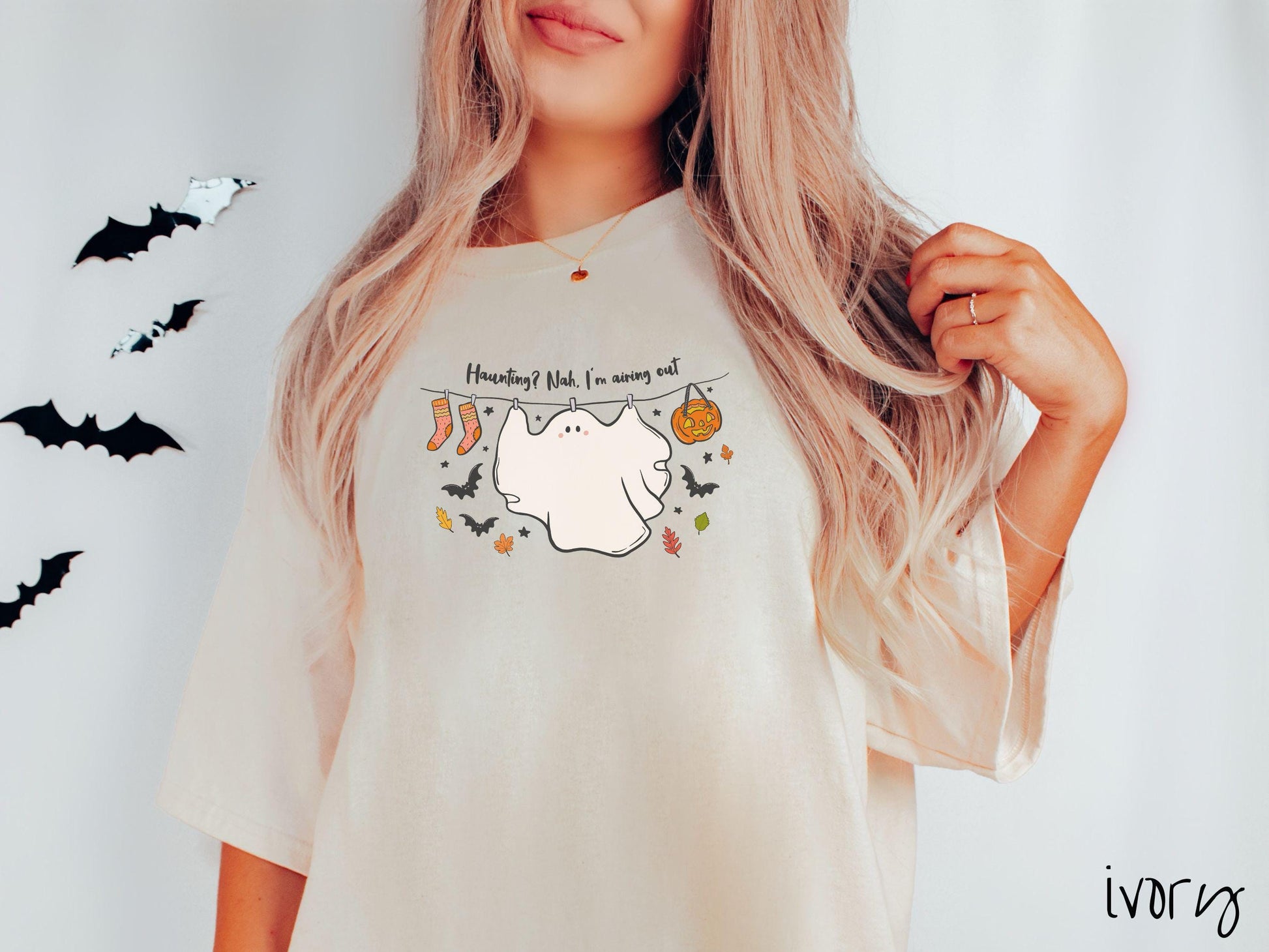 The Haunting Airing Out Ghost Comfort Colors Shirt, Vintage Halloween Shirt, Cute Spooky Tee, Halloween Gift, Retro Halloween