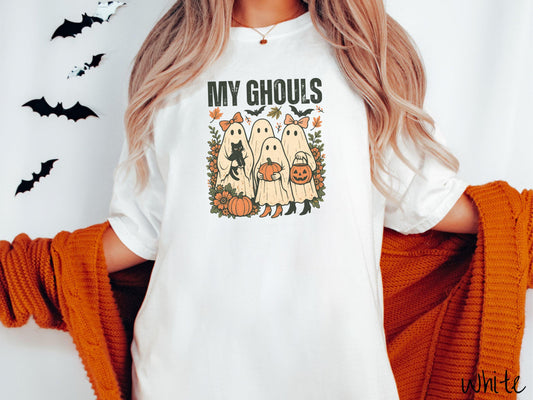 The My Ghouls Ghost Comfort Colors Shirt, Vintage Halloween Shirt, Cute Spooky Tee, Halloween Gift, Retro Halloween