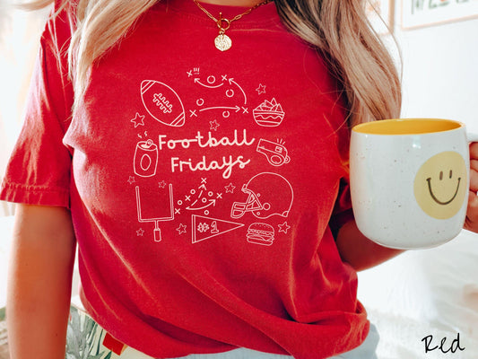 Football Fridays Comfort Colors Shirt, Gameday Football Tee, Sports Fan Shirt, Casual Friday Night Top, Weekend Apparel