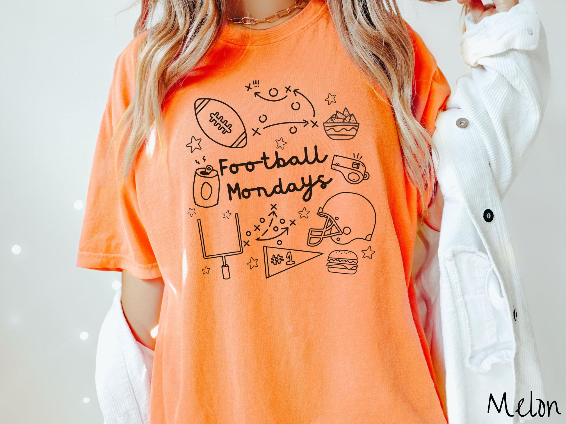 Football Mondays Comfort Colors Shirt, Gameday Football Tee, Sports Fan Shirt, Casual Monday Funday Top, Weekend Apparel