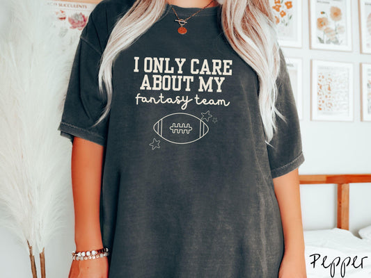 The Fantasy Football Team Comfort Colors Shirt, Gameday Football Tee, Sports Fan Shirt, Casual Sports Night Top, Weekend Apparel
