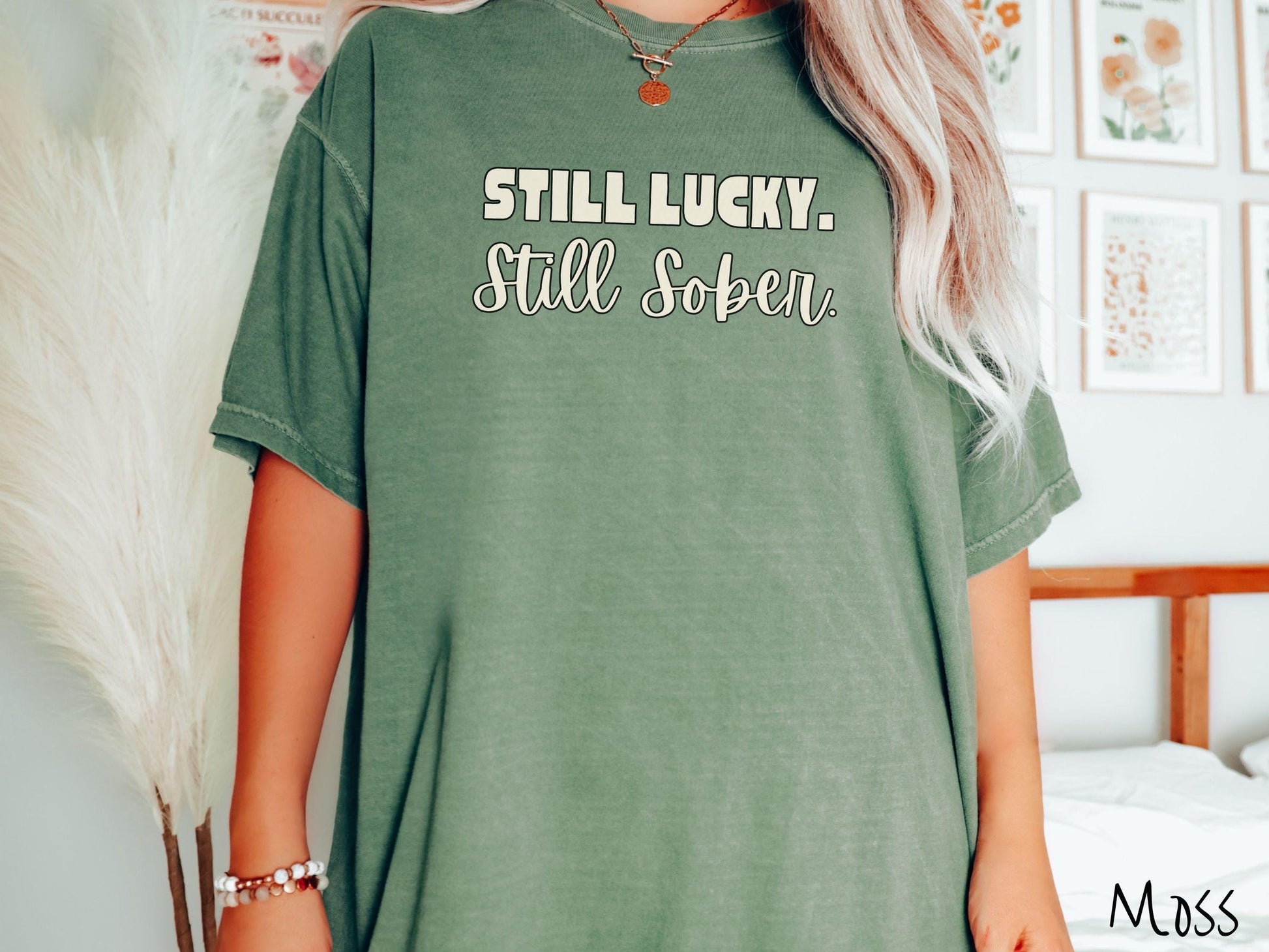 Sober St Patricks Day Shirt, Alcohol Free Irish Tee, Sober Pride Shamrock Shirt, Lucky Without Beer, Recovery Gift