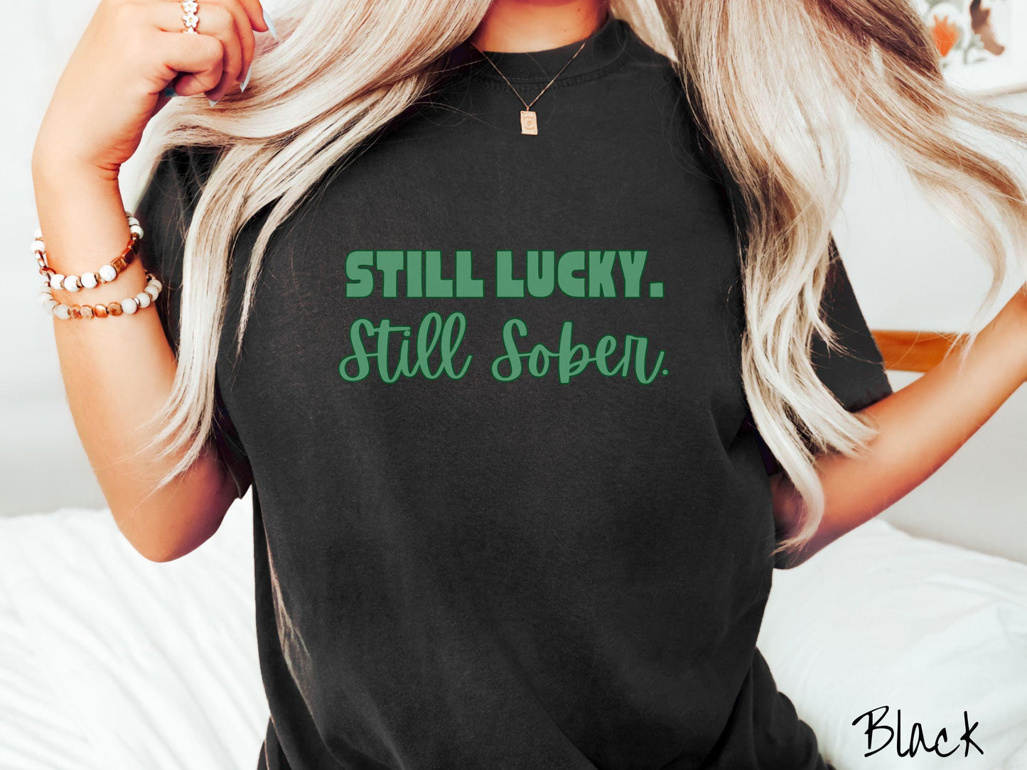Sober St Patricks Day Shirt, Alcohol Free Irish Tee, Sober Pride Shamrock Shirt, Lucky Without Beer, Recovery Gift