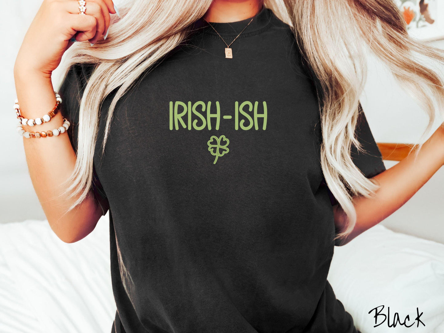 Funny St Patricks Day Shirt, Minimalist Shamrock Tee, Subtle Irish Humor Shirt, Simple & Witty Holiday Tee, Irish-ish