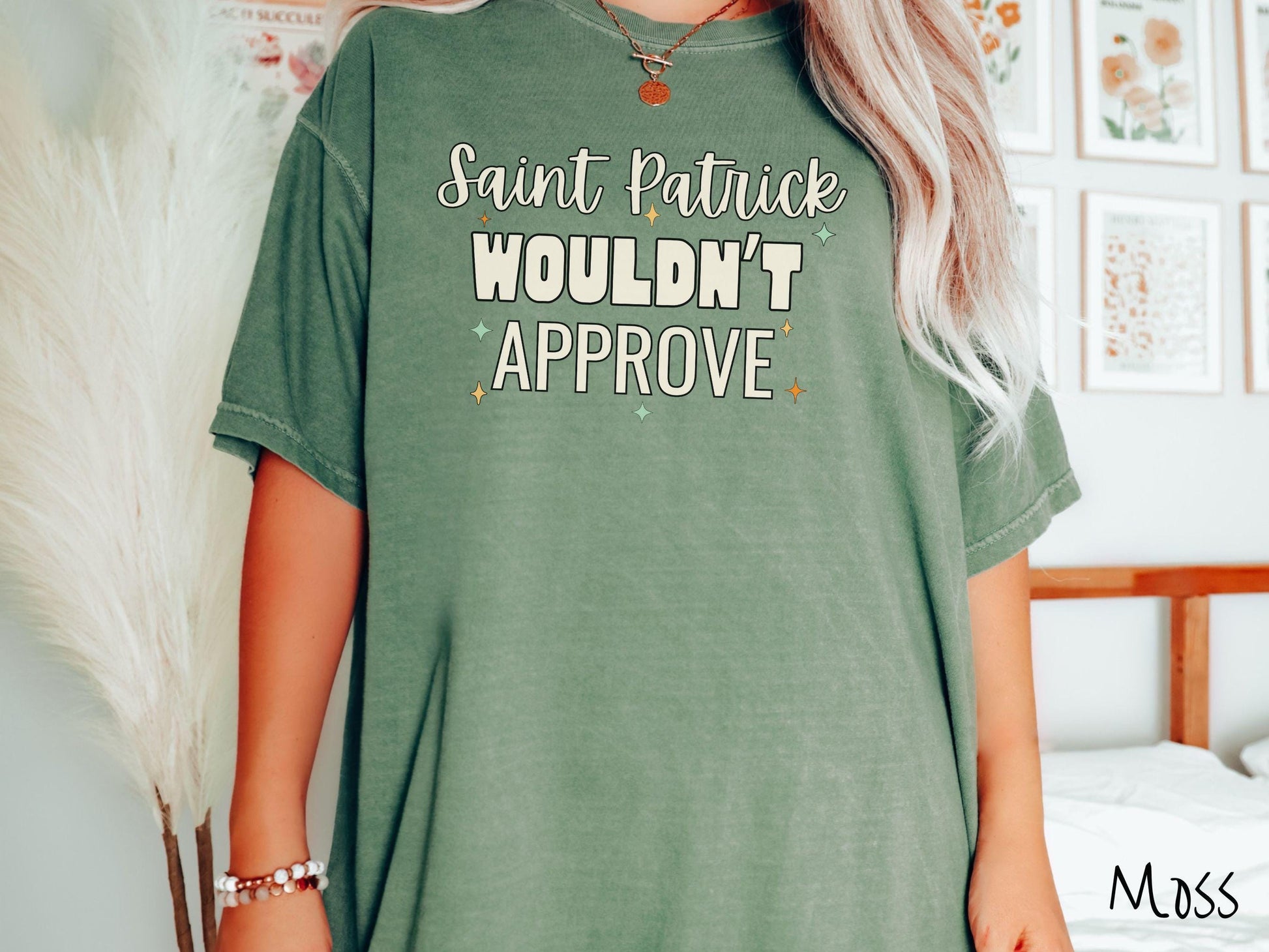 Funny St Patricks Day Shirt, Minimalist Shamrock Tee, Subtle Irish Humor Shirt, Simple & Witty Holiday Tee, Wouldn't Approve