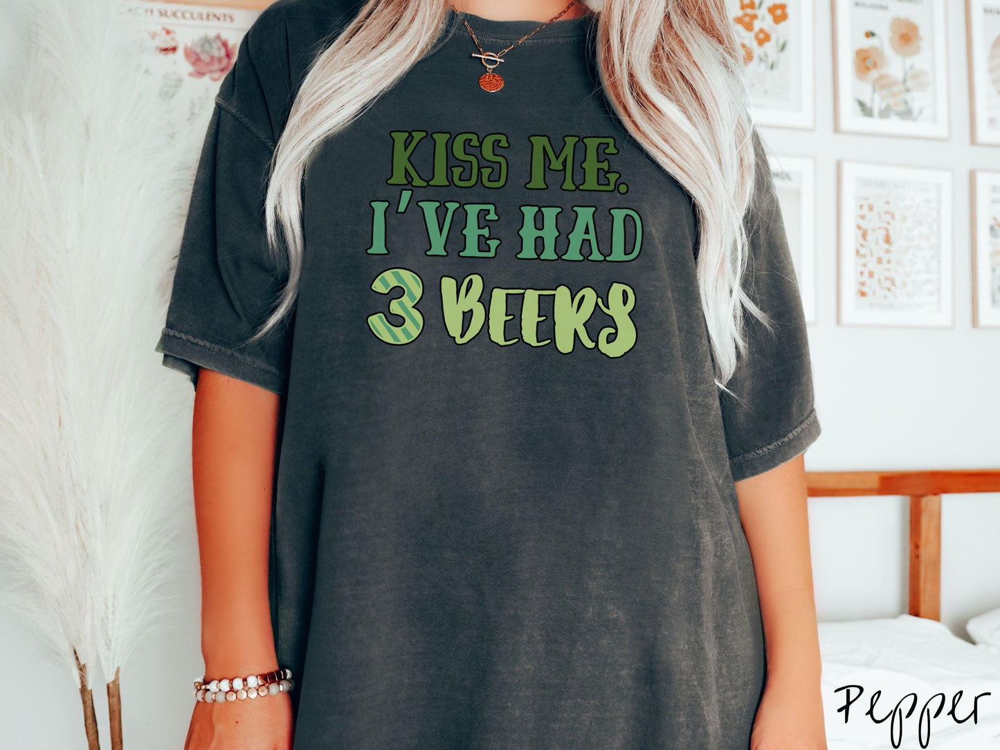 Kiss Me St Patricks Day Shirt, Funny Irish Shamrock Tee, Lucky Green Holiday Shirt, St Pattys Day Graphic Tee