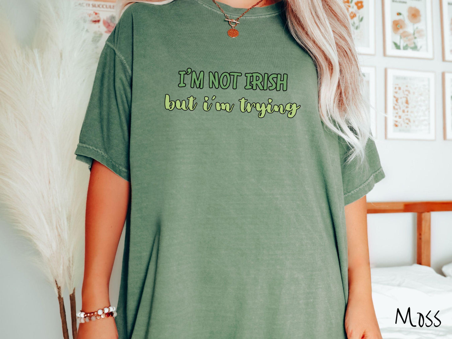 Funny Irish St Patricks Day Shirt, Minimalist Shamrock Tee, Subtle Irish Humor Shirt, Simple & Witty Holiday Tee, Lucky